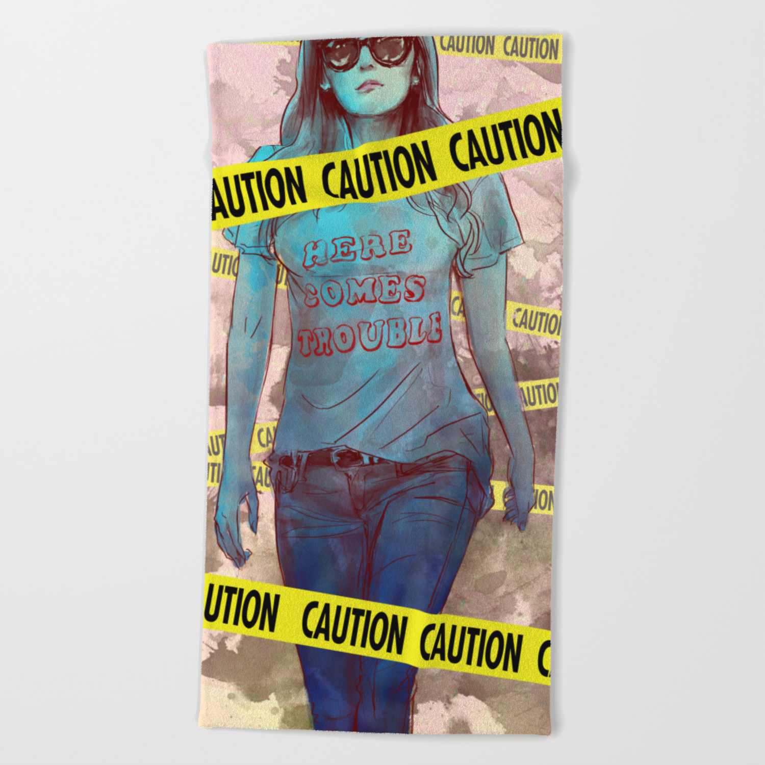 Snsd Jessica Here Comes Trouble Beach Towel By Noir00 Society6