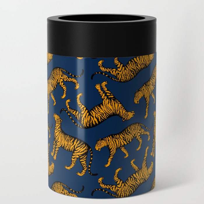 Tigers (Navy Blue and Marigold) Can Cooler