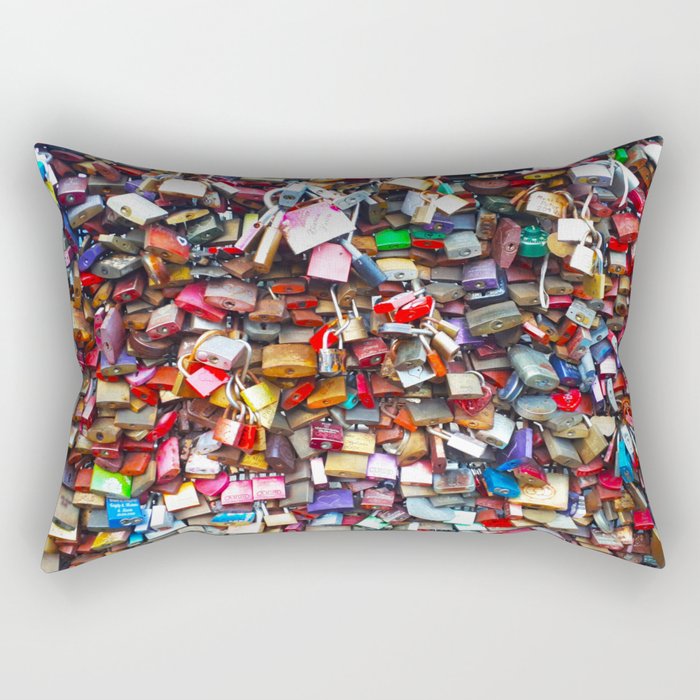 Love locks Rectangular Pillow