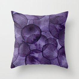 Imperial Violet Watercolour Throw Pillow