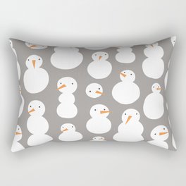 Snowmen on gray Rectangular Pillow