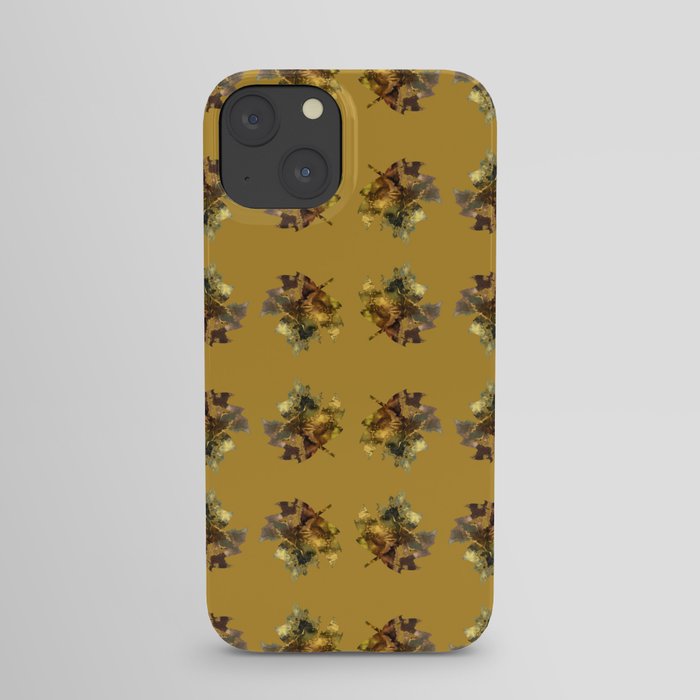 Fall Leaves Pattern- Gold iPhone Case