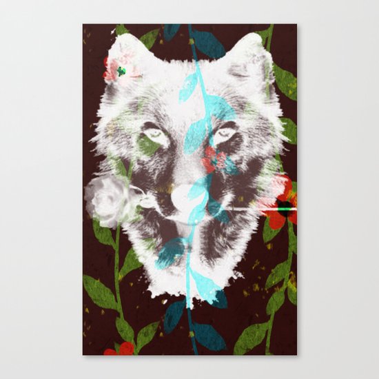 WOLF FLOWER Canvas Print