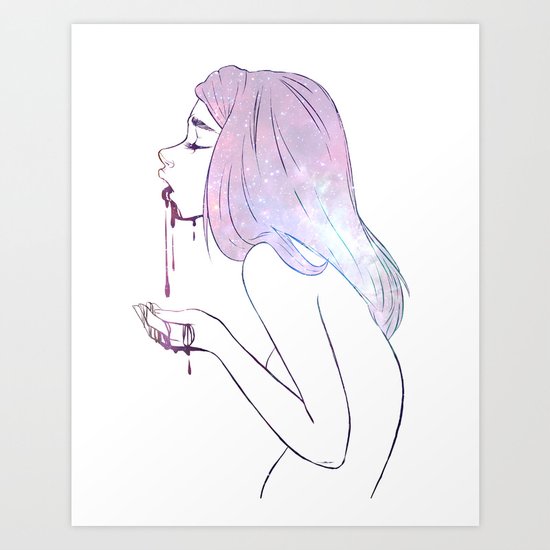 Puke the cosmos Art Print