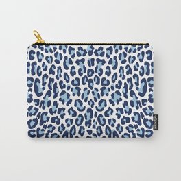 Blue Leopard Skin Carry-All Pouch