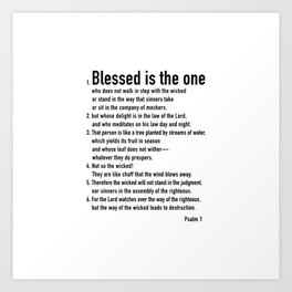 Psalm 1 Blessed is the one Art Print