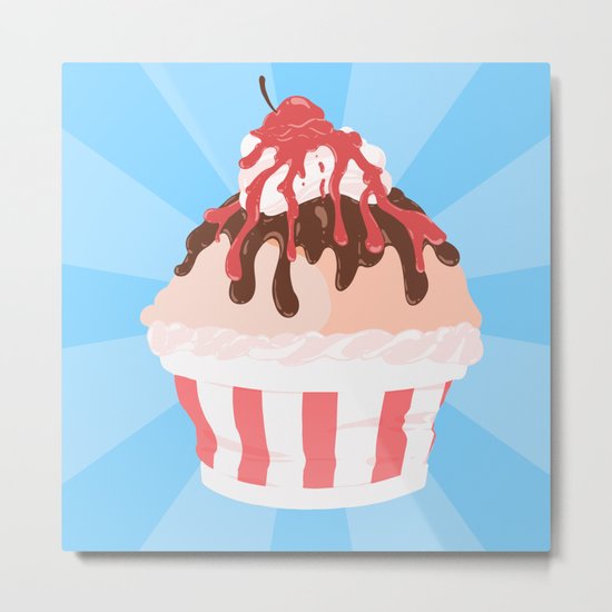 Cherry On Top Metal Print