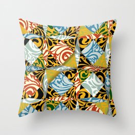 Colorful Quilt Throw Pillow
