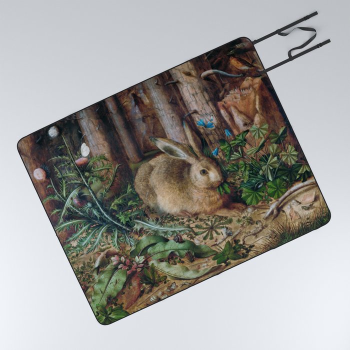 A Hare in the Forest  Picnic Blanket