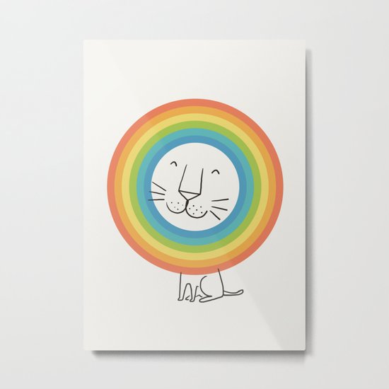 A Happy Lion Metal Print