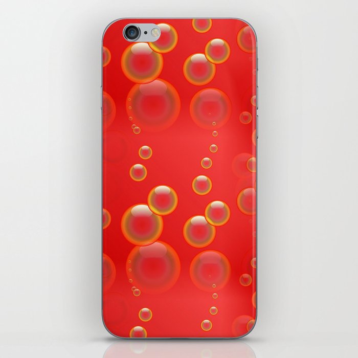 Red Bubbles iPhone Skin