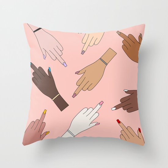 Worldwide Babes Throw Pillow
