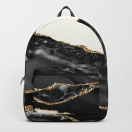 In the Mood Black and Gold Agate Backpack