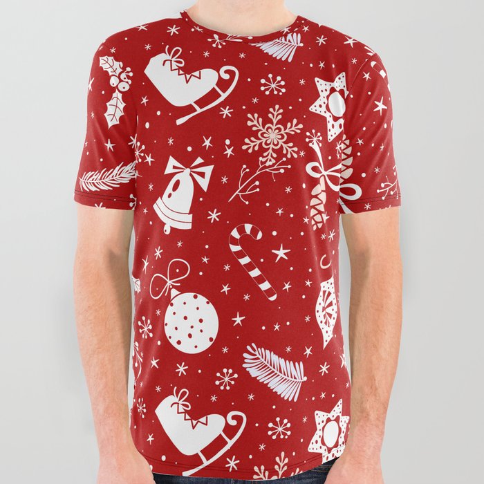 It's Christmas Time 2 All Over Graphic Tee