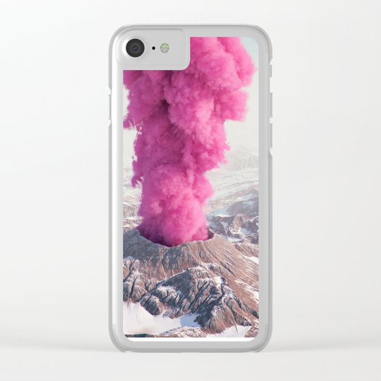 Pink Eruption Clear iPhone Case