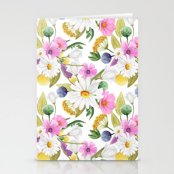Flourish Watercolor Pattern 04 Stationery Cards