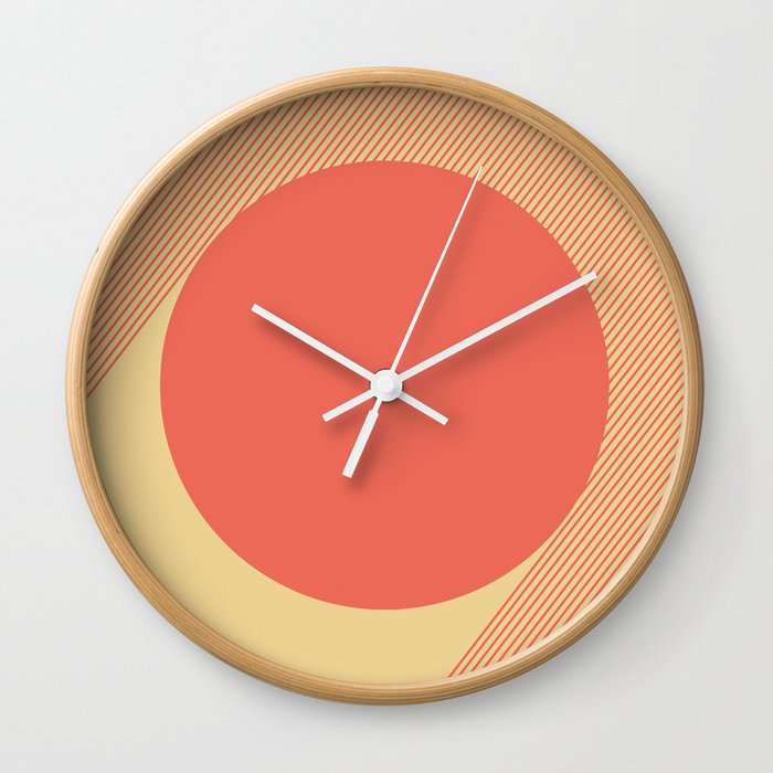 Red Circle Wall Clock