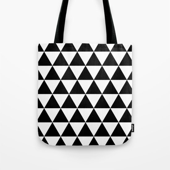 Triangles (Black/White) Tote Bag