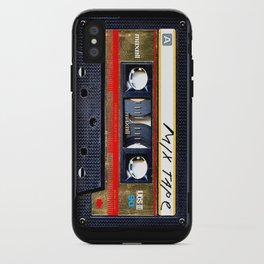 Retro classic vintage gold mix cassette tape iPhone Case | Vintage, Cassette, Mix, Double Exposure, Film, Sony, Curated, Digital, Color, Gold 