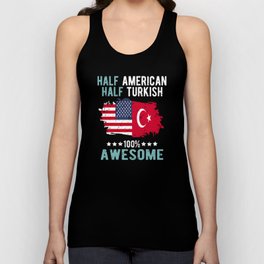 Half American Half Turkish Unisex Tank Top