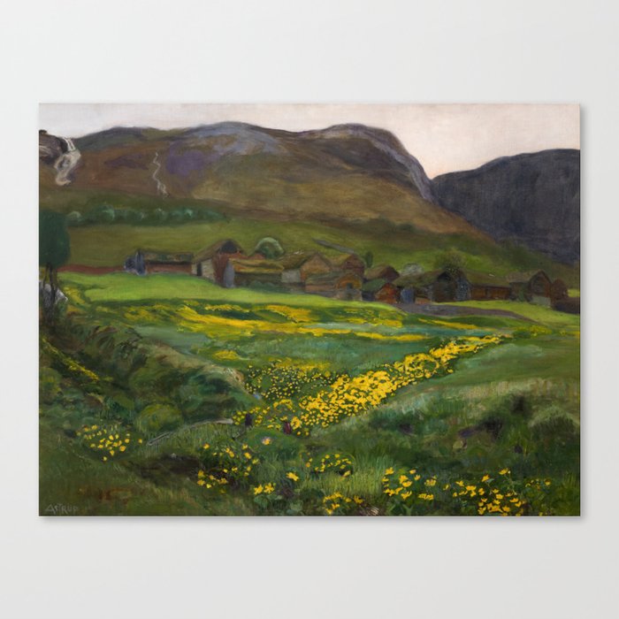 A Night in June and Marigolds, 1902 by Nikolai Astrup Canvas Print