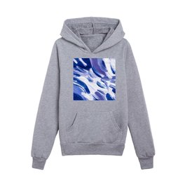 CANVAS: Wisteria & Sapphire 02 | Abstract Brushstrokes Kids Pullover Hoodies