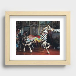 Outside Row Zebra Recessed Framed Print