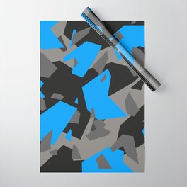 Black\Grey\Blue Geometric Camo Wrapping Paper