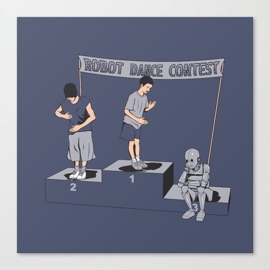 Robot Dance Contest Canvas Print