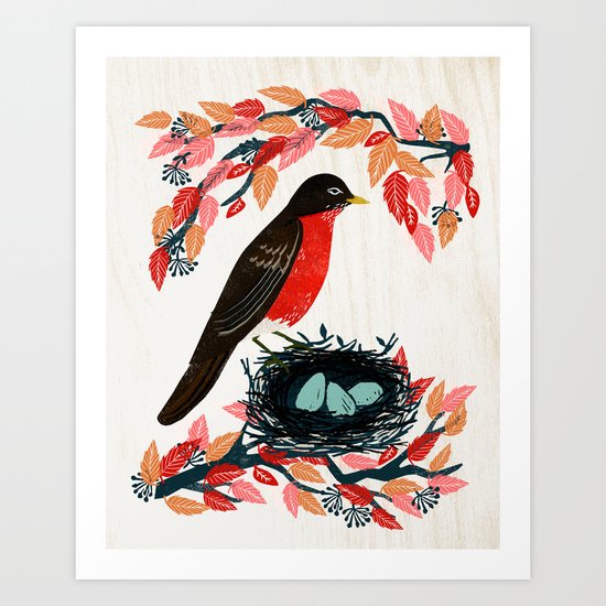 Robin's Nest by Andrea Lauren Art Print