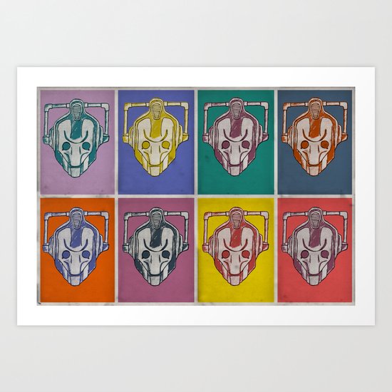 Warholian Cybermen (Doctor Who) Art Print