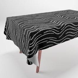 Black and White Wave Tablecloth