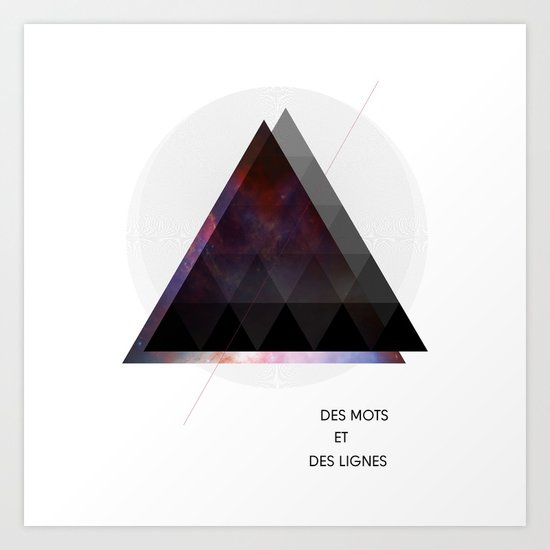 Des Mots et Des Lignes Art Print