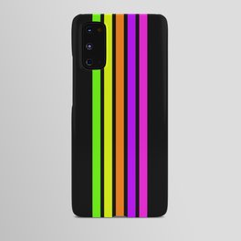 Minimal Abstract Retro Stripes 80s Neon Style - Nenana Android Case