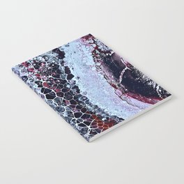 Abstract Acrylic Pour Art - Darkness Notebook