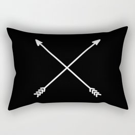 black crossed arrows Rectangular Pillow