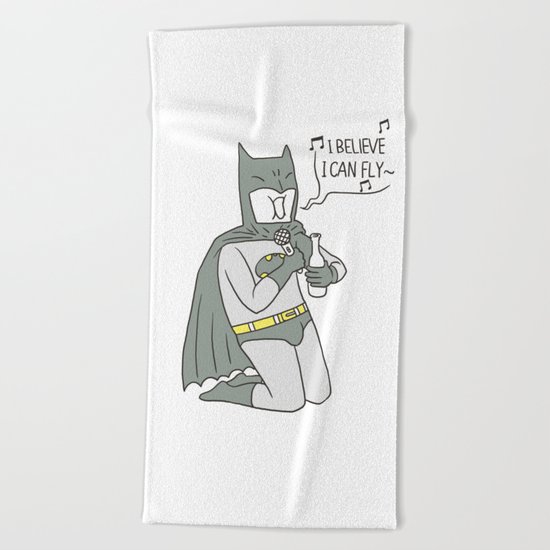 Dark Night Karaoke Beach Towel