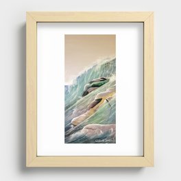 Green Waters Triptych 3/3 Recessed Framed Print