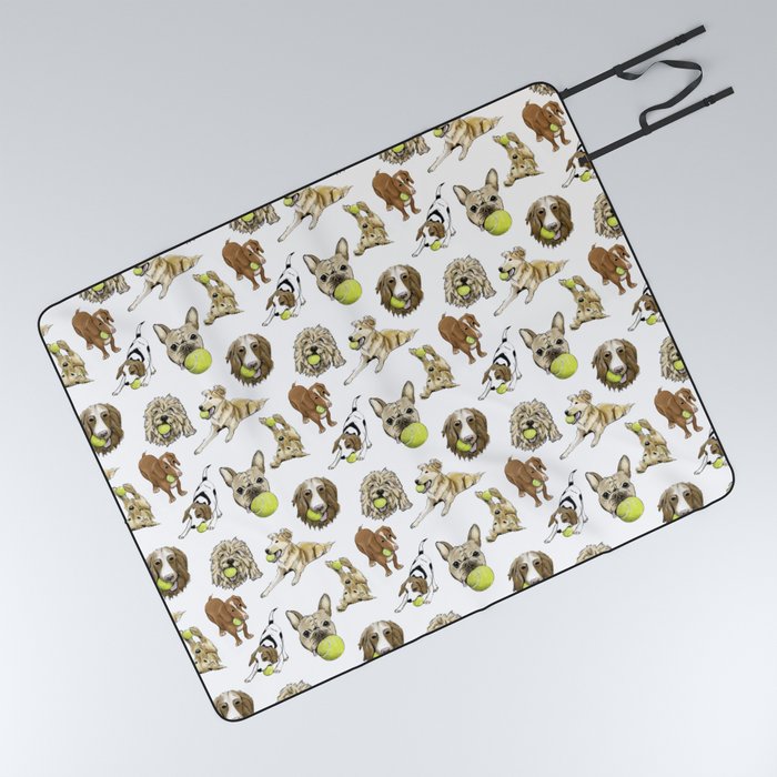 Dogs Love Tennis Too Picnic Blanket