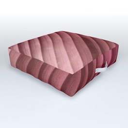 Diagonal Leaf Red Outdoor Floor Cushion