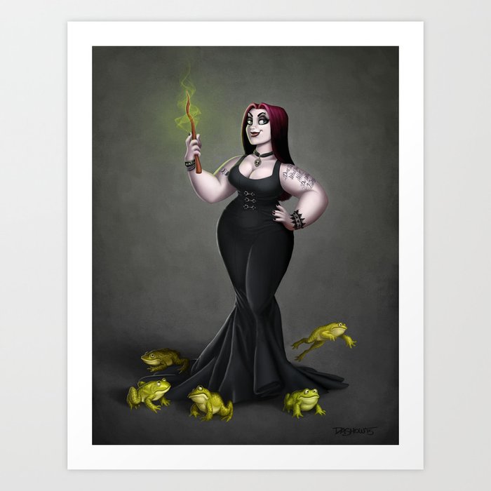 Goth Witch Art Print By Michaeldashow Society6