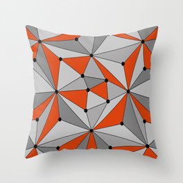 Abstract geometric pattern - orange and gray. Throw Pillow | Colorul, Pattern, Design, Gray, Decor, Graphic, Holiday, Orange, Geometry, Christmas 