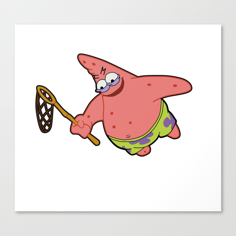 Savage Patrick Star Meme Evil Angry Spongebob Squarepants Canvas