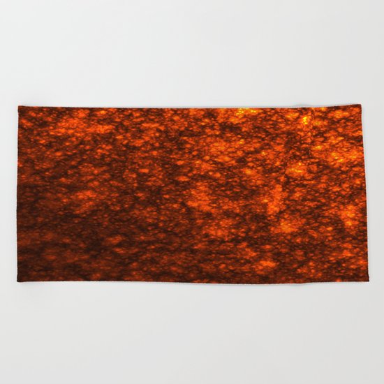 Molten Lava Beach Towel