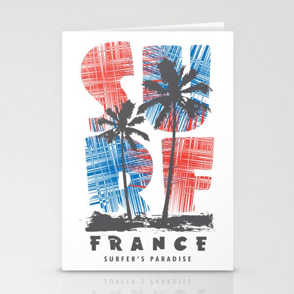France surf paradise Stationery Cards