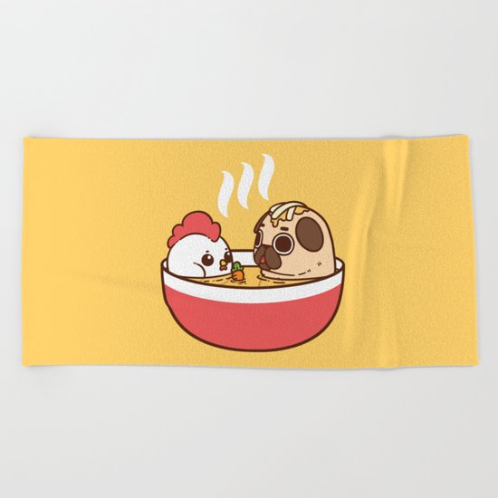 Chicken Noodle Puglie Soup Beach Towel