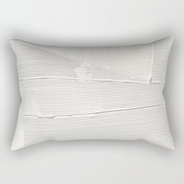 Relief [1]: an abstract, textured piece in white by Alyssa Hamilton Art Rectangular Pillow