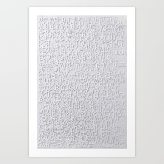 DFW on Leadership Art Print