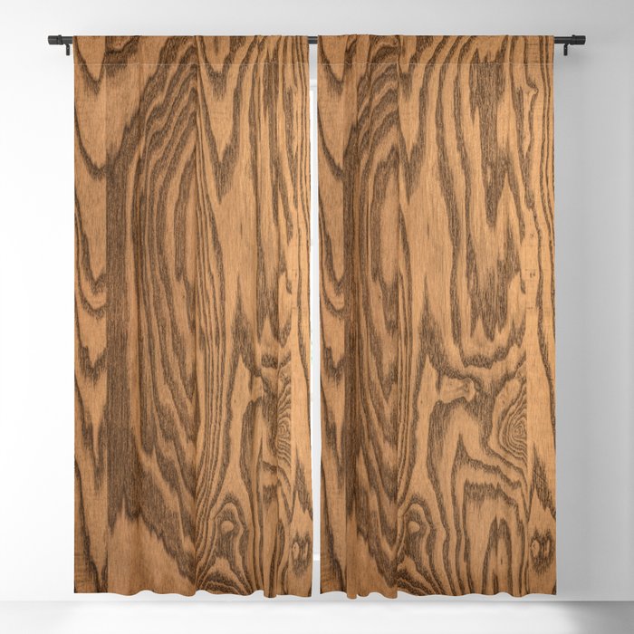 Wood, heavily grained wood grain Blackout Curtain