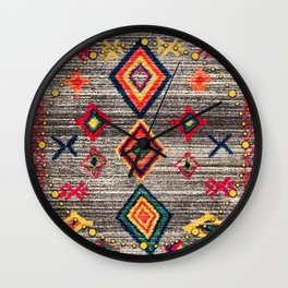 Colored Traditional Tropical Berber Handmade MOROCCAN Fabric Style Wall Clock